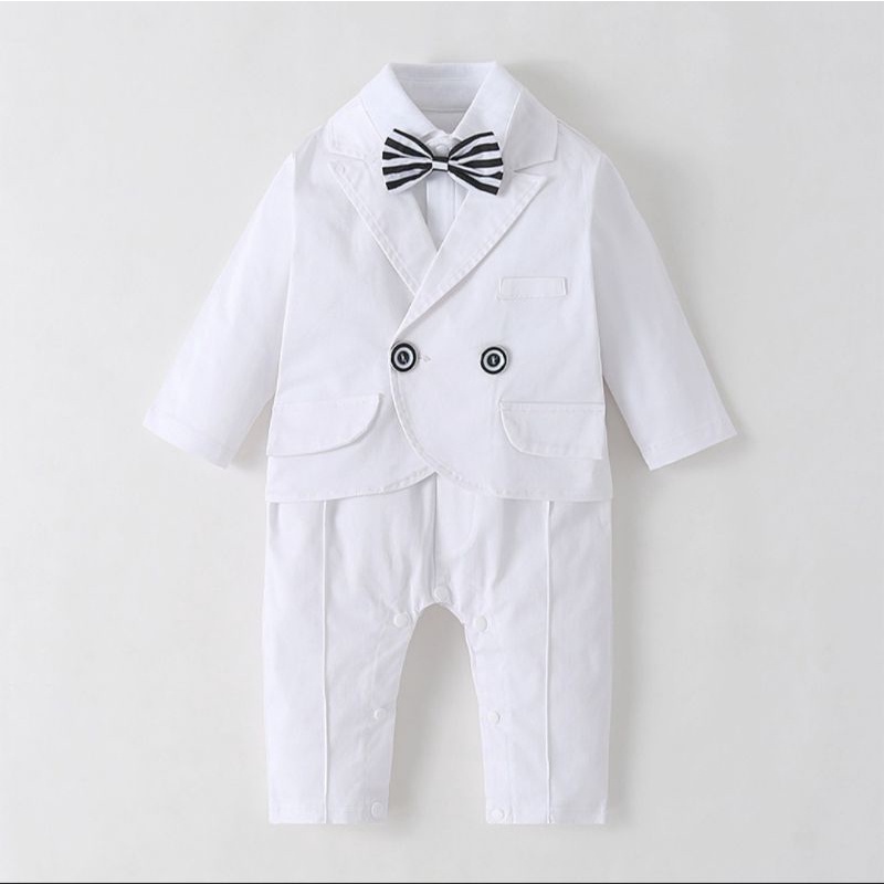 EXCLUSIVE ANAK ANAK Jas Anak Import Putih Tuxedo Baptis Setelan Pesta Bayi Putih White Tuxedo