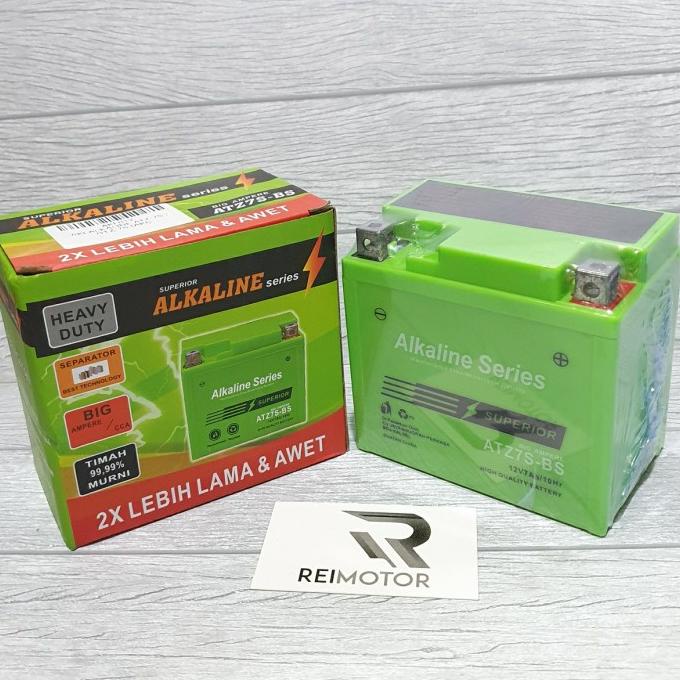 Gratis Ongkir AKI ALKALINE ATZ7S-BS BIG AMPERE 12V7Ah/10Hr VARIO 125 SATRIA FU Kualitas Terbaik (rei