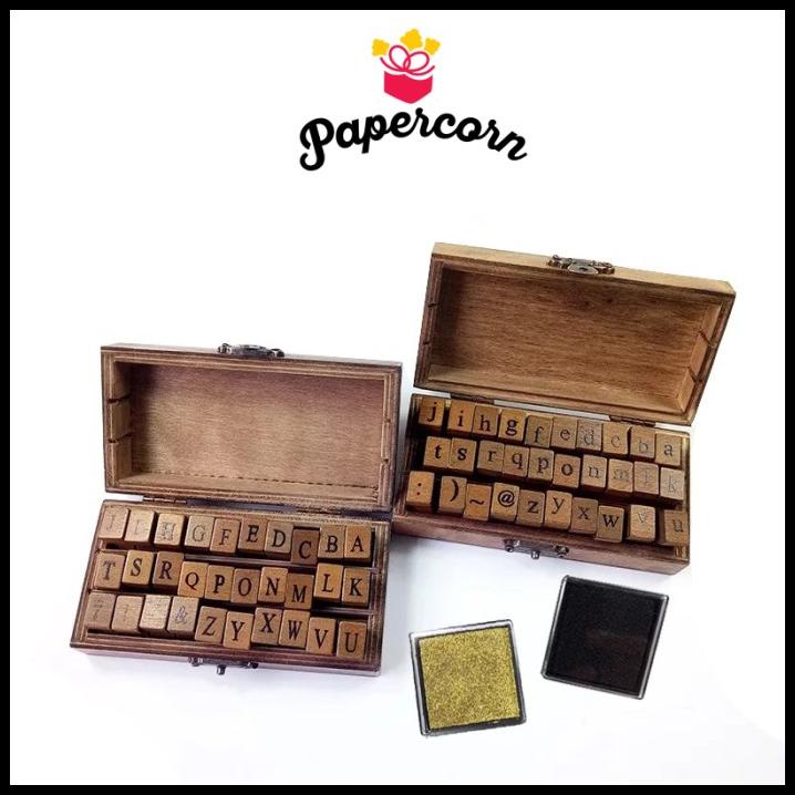 

TERBARU ALPHABET STAMP SET / RUBBER STAMP SET WITH INK PADS / STEMPEL HURUF !!