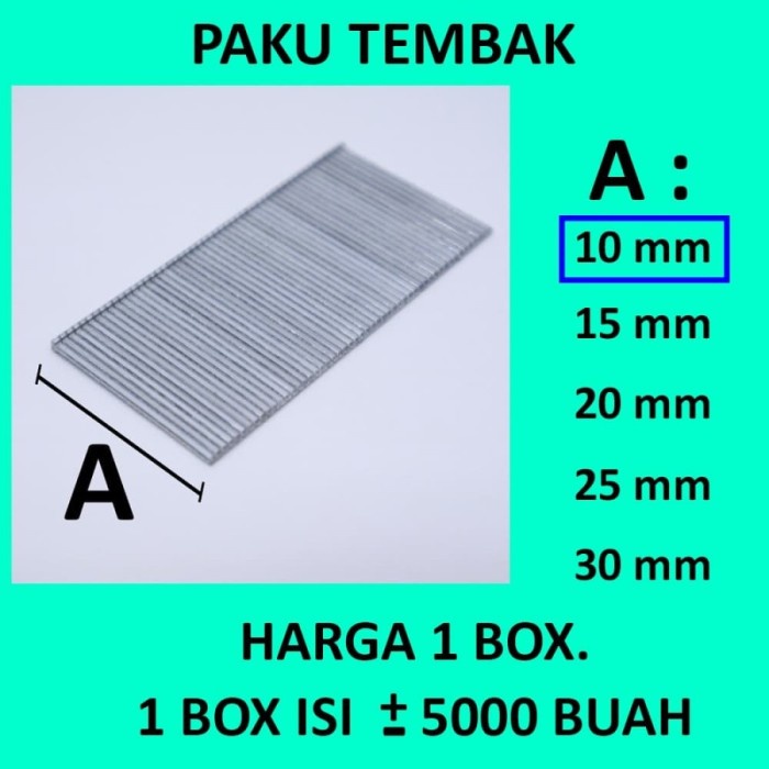 ```````] F10 - isi paku tembak angin / staples gun TYPE PAKU I