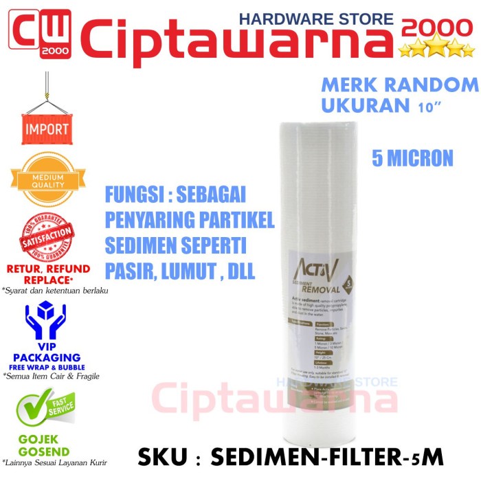 ~~~] Filter Air/ Saringan Air/ Filter Sedimen KOLON 10" - 5 Micron