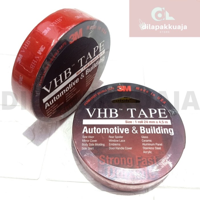

Terbaru 3M Double Tape Vhb Automotive Tebal 1.1Mm Size 24Mm X 4.5M Dobel Tip Promo Terlaris
