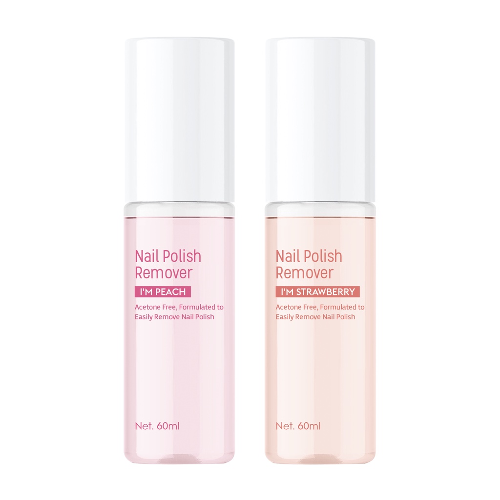 Denpasar COD Bali Miniso I＇m Peach Nail Polish Remover I'm Strawberry Nail Polish Remover Penghapus 