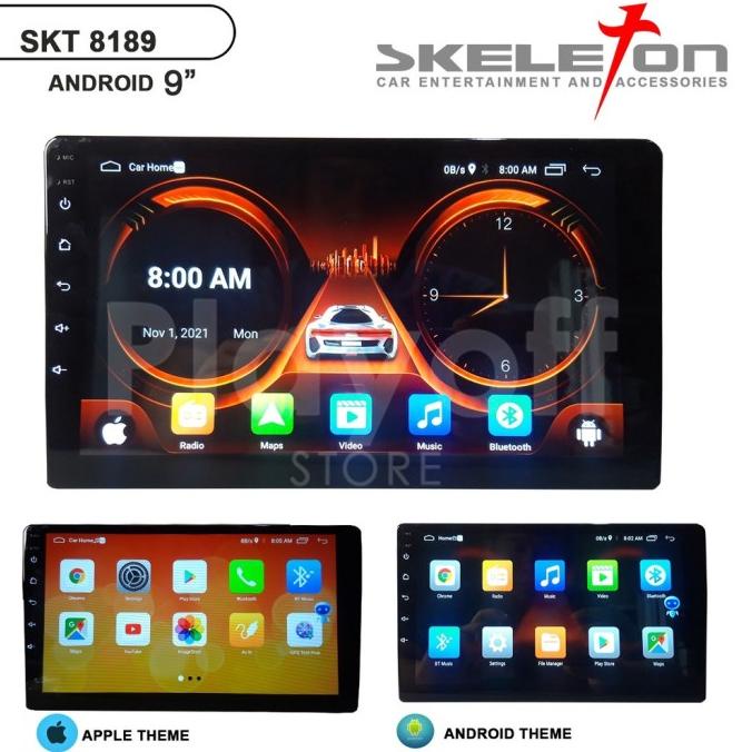 PROMO Voice Command Head Unit Android 9 inch Skeleton 8189 Double Din