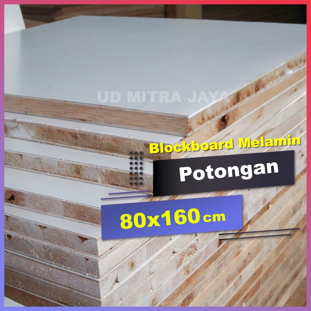 Blockboard melamin 15mm glossy ukuran 80x160