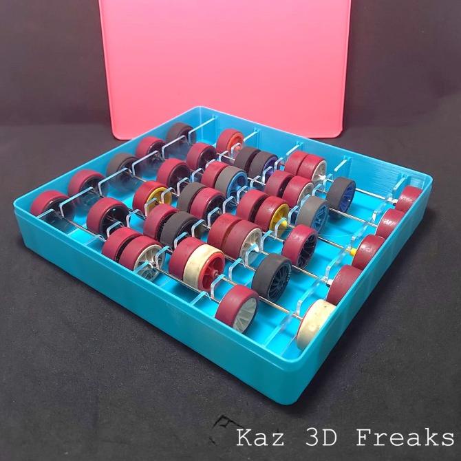 ] Kotak Ban Tamiya untuk 10 Pasang | Aksesoris ToolBox Tas Mini 4WD -K3D