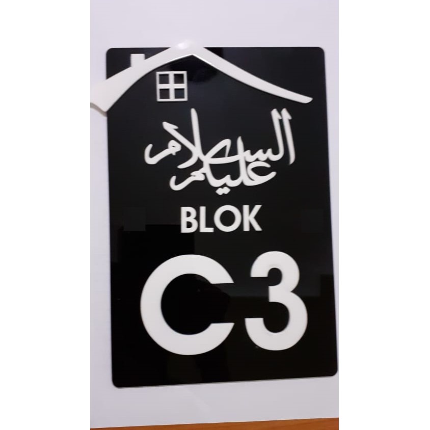 

Nomor Rumah Akrilik Simple