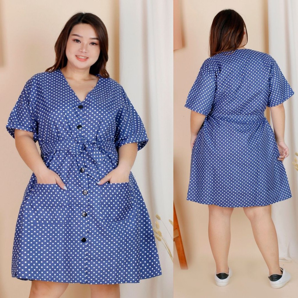 Dress Jumbo Wanita Terbaru 2023 Korean Style Pesta Xxxl Ld 130 120 Pakaian Natal Homedress Cantik Ga