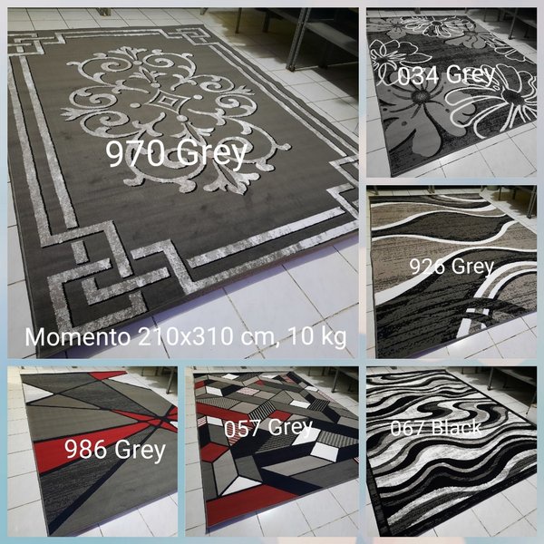 Karpet Jumbo Grey Abu-abu Momento 210x310 cm