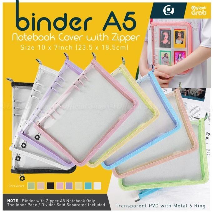 

A5 Binder Zipper 6 Ring Album Photocard Instax Kpop Foto Card Holder