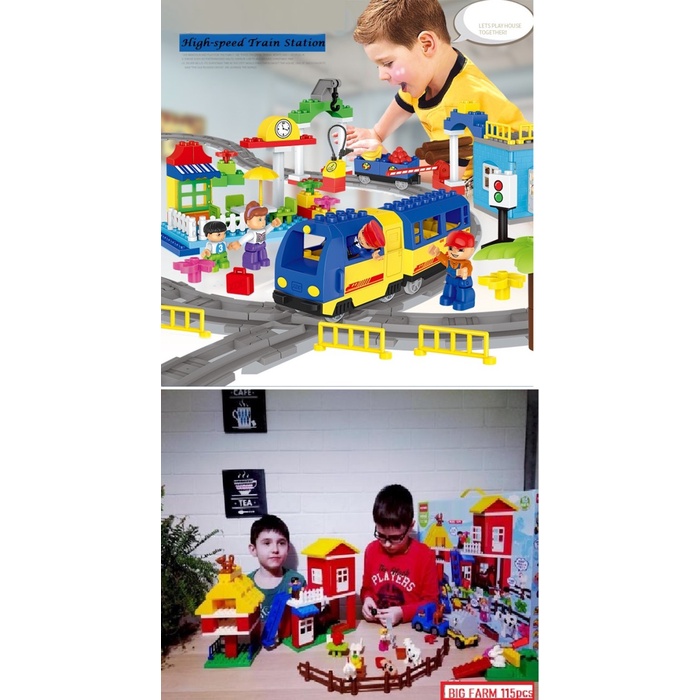 Diy Brick Balok Besar Building Block Blok Duplo