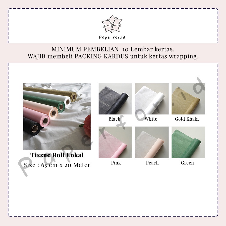 

Kertas Buket Bunga Tissue TISSUE LOKAL ROLL