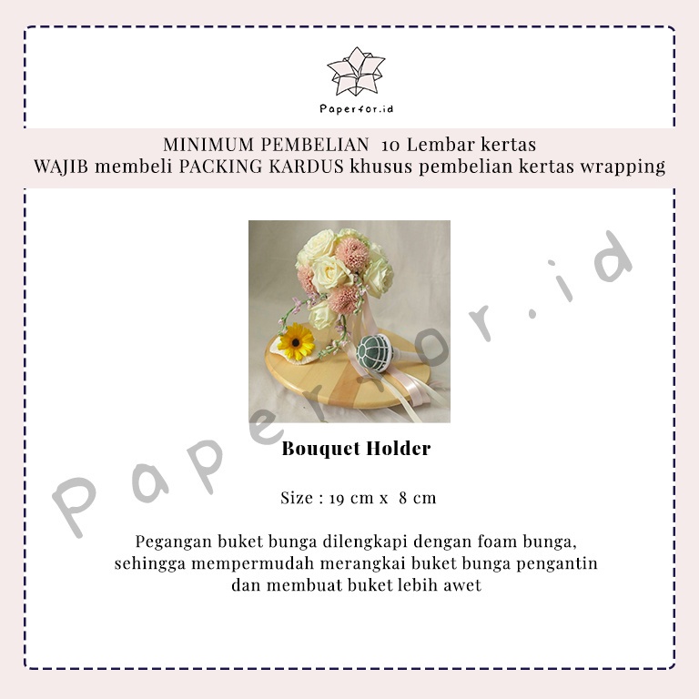 

Aksesoris Florist Pegangan Buket Wedding - Bouquet Holder Pengantin - Foam Buket