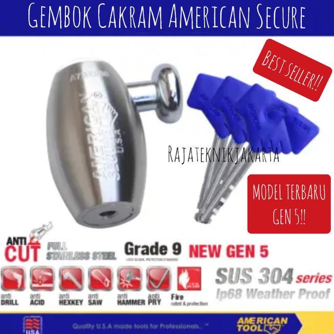 Gembok Cakram Motor American Secure / Disc Brake Lock