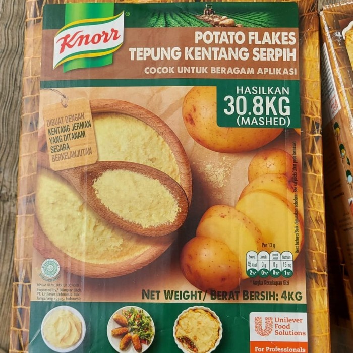 

Terlaris!! knorr potato flakes 4 kg / tepung kentang serpih 4 kg