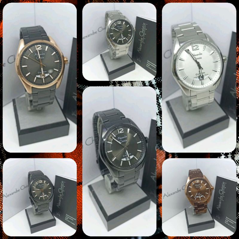 Jam Tangan Pria Alexandre Christie 8679 AC8679 AC 8679 Tali Besi / Stainless steel