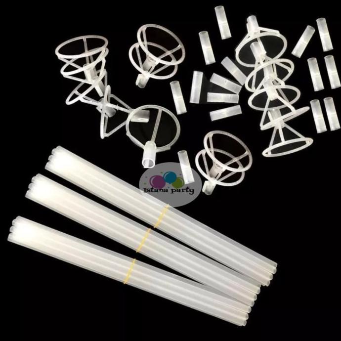 Stick and cup bening balon pvc / stik cup balon pvc bening 70cm