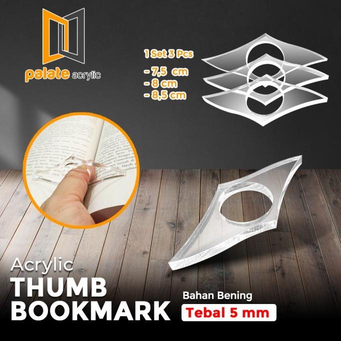 

rin AKRILIK / ACRYLIC THUMB BOOK / SUPPORT BOOK PAGE HOLDER BOOKMARK