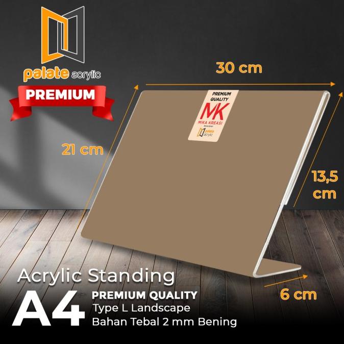 

rin AKRILIK TENT HOLDER A4 L LANDSCAPE - 2MM PREMIUM
