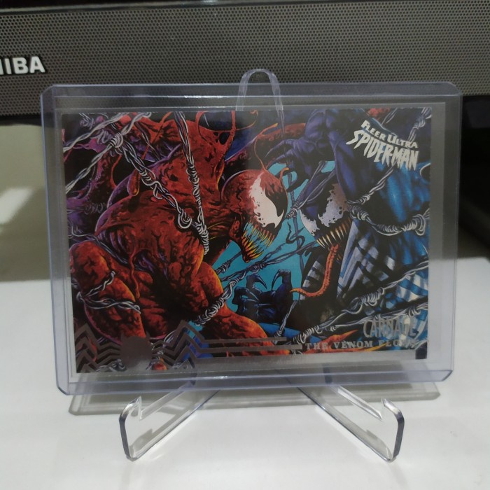 kartu marvel fleer ultra spiderman spider-man carnage the venom flows rerekeke85