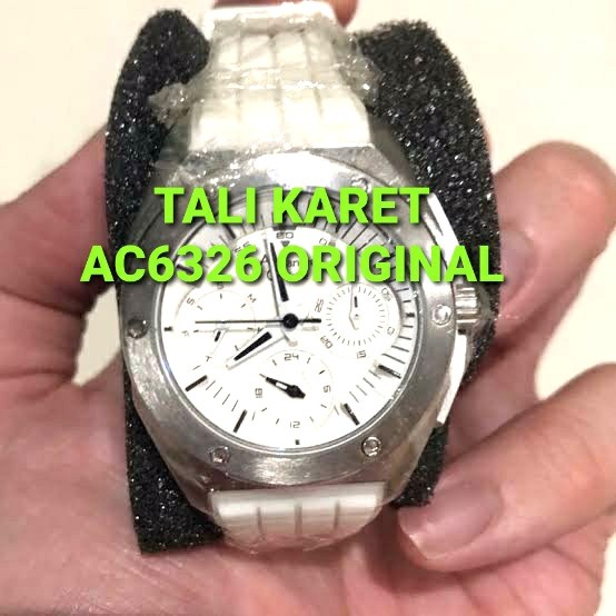 TALI KARET JAM ALEXANDRE CHRISTIE AC6326 AC 6326 ORIGINAL STRAP RUBBER