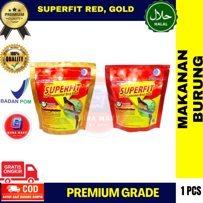 @#@#@#] Makanan Pakan Burung SUPERFIT Gold Harian Red Ternak Breeding Pur Voer