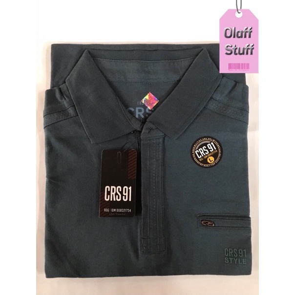 Kaos CRS 91 Kerah Casual Polo Shirt Pria Lengan Pendek Original Brand Terbaru