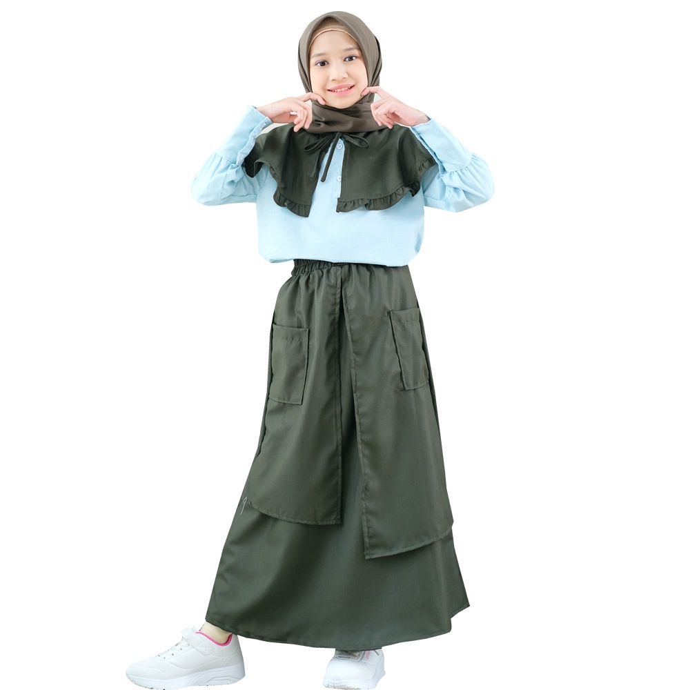 Setelan Rok Anak Remaja Muslimah Premium Model Terkini