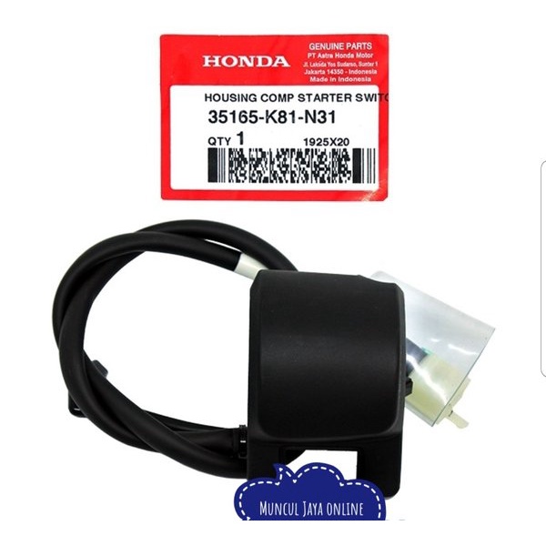 Holder Kanan - Rumah Saklar Tombol Starter Stater Beat Street K81 Ori 35165-K81-N31 Barang Langka