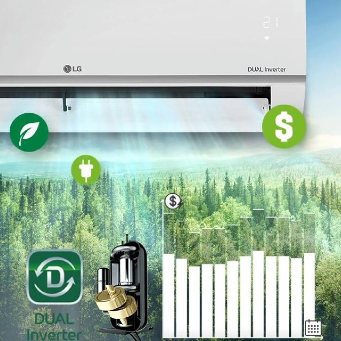 LG T-05EV5 AC DUAL INVERTER 1/2 PK T05EV5 LG T05EV 0,5 0.5 PK +PASANG Kode Yp 1038