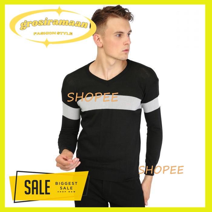 OUTWEAR RAJUT PRIA SWETAER TERBARU - SWE 1078 BEST SELLER !!