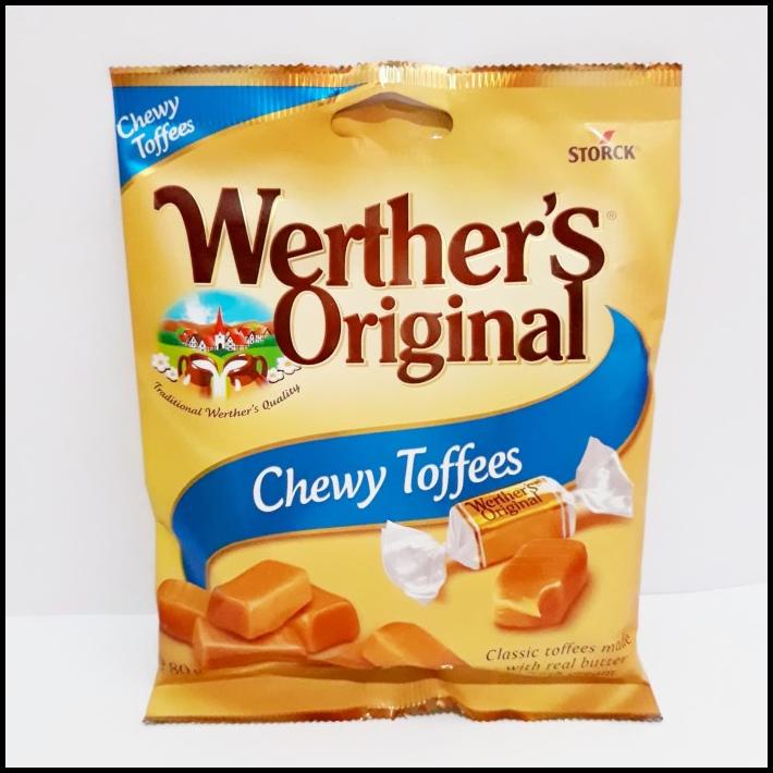 

HOT DEAL STORCK WERTHER'S ORIGINAL BUTTER CREAM CHEWY TOFFEE 80GR IMPORT