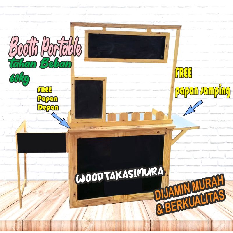 booth portable / meja lipat / event desk/gerobak lipat / gerobak murah