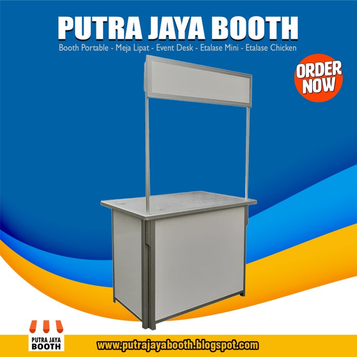 Booth Portable Jumbo Murah/Meja Lipat/Meja Knock Down Full Almunium