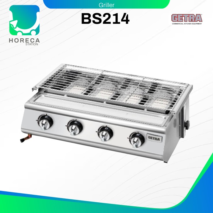 ✨New Ori Getra Griller S/S 4 Burner Bbq Bs214 / Bs-214 / Bs 214 Terbatas