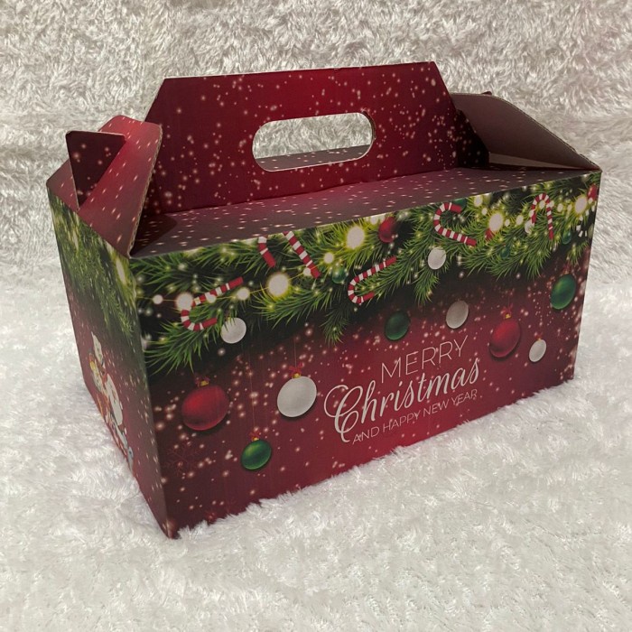 KARDUS/BOX/KOTAK/JINJING KADO HADIAH NATAL CETAK HAMPERS CHRISTMAS 09