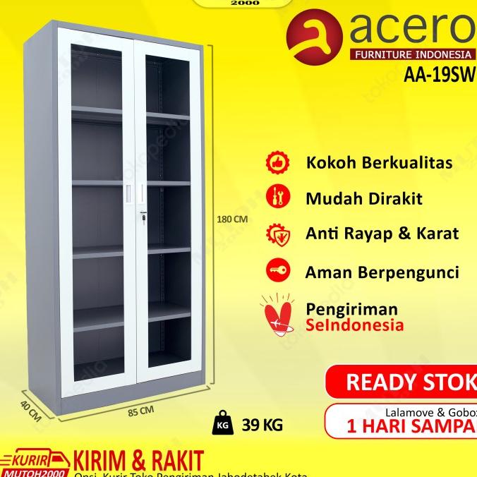 

[ Megaelektro99 ] Acero Aa-19Sw Lemari Arsip Besi Pintu Swing Kaca Berkualitas