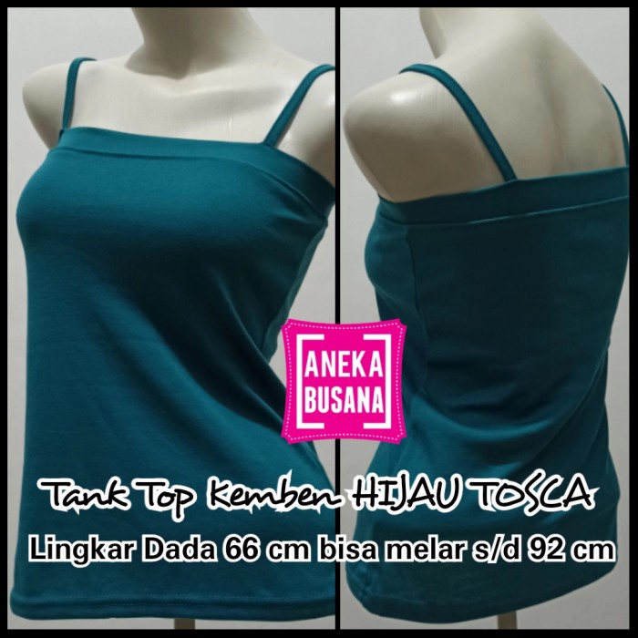 Tank Top Xl Leher U Hitam - Melar Dalaman Tanktop Tengtop