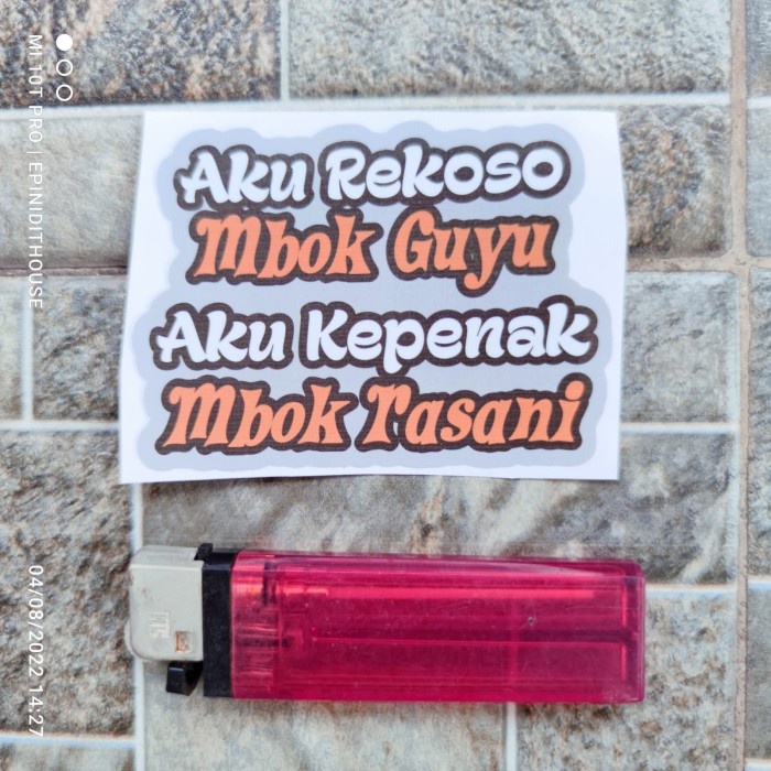 

Terlaris - Stiker Kata Quote Lucu Aku Rekoso Guyu Humor Jawa Vinyl Motor Laptop