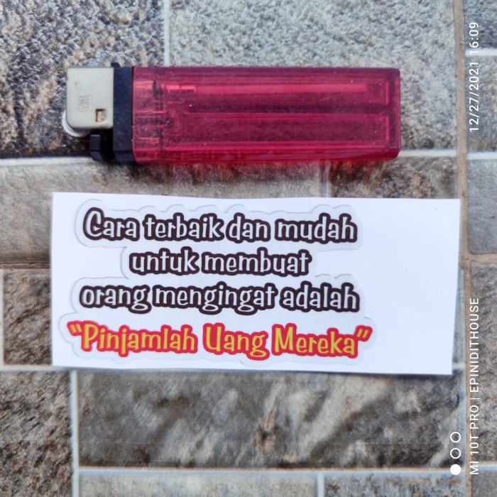 

Terlaris - Stiker Vinyl Cara Mengingat Pinjam Uang Kata Lucu Nyleneh Humor Motor
