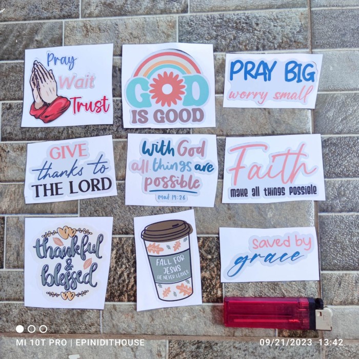 

Terlaris - Stiker Kristen Katolik Faith Jesus Lord Doa Ayat Suci Motivasi Hidup