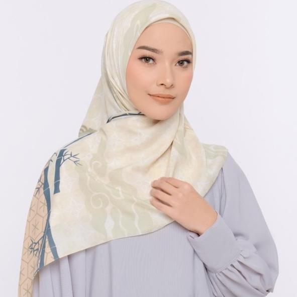 SALE ZM X Saung Angklung Udjo Wheat Scarf Kerudung Segi Empat Termurah