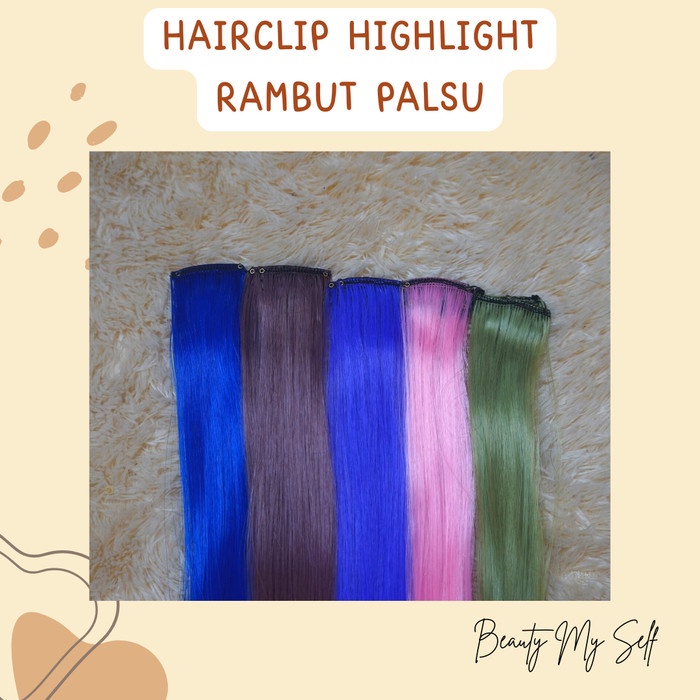 HAIR CLIP HIGHLIGHT RAMBUT PALSU / CLIP ON HAIR CLIP WARNA