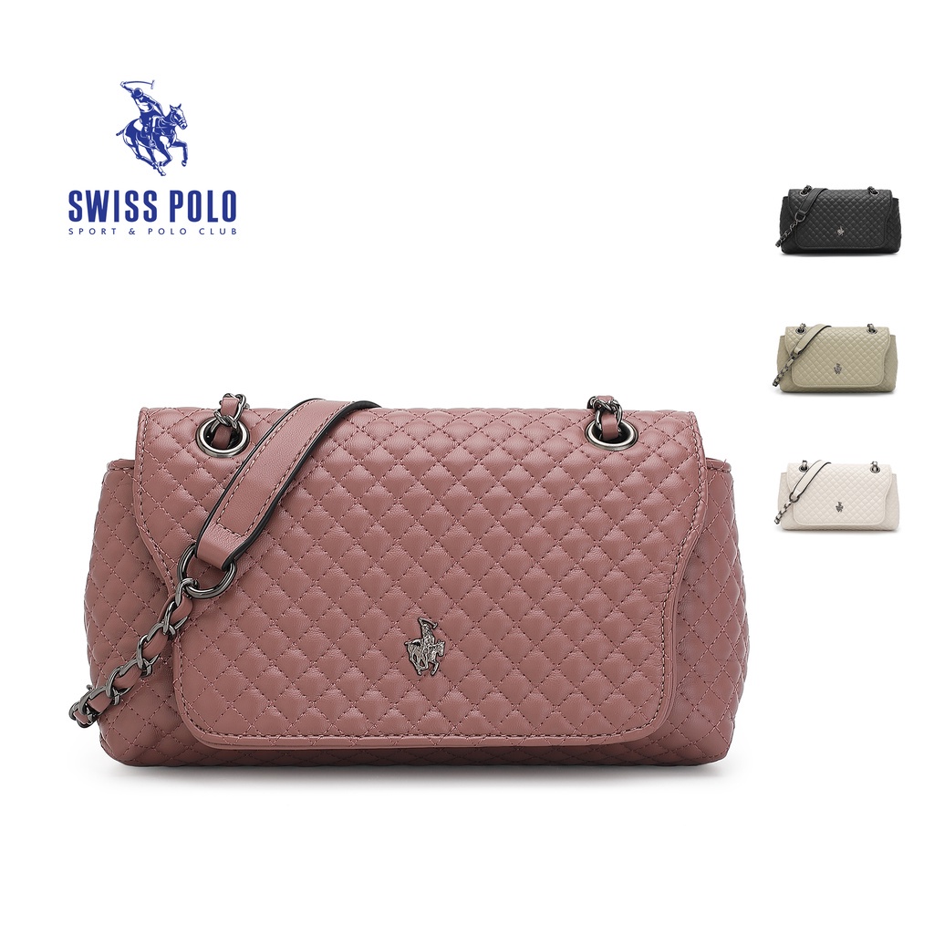 Swiss Polo Quilted Sling Bag / Crossbody Bag (Tas Selempang Wanita)  - HHQ 222