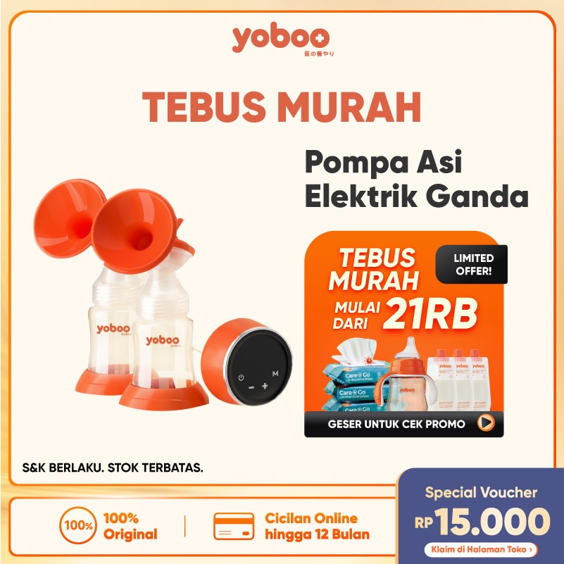 COD Yoboo Alat Pompa Asi Elektrik Otomatis GANDA - Double Handy Electric Breast Pump BPA Free