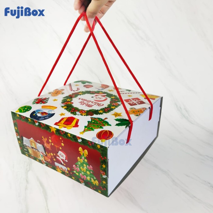 Terbaru Dus Kue Natal 22X22X10 Cm Promo Terlaris