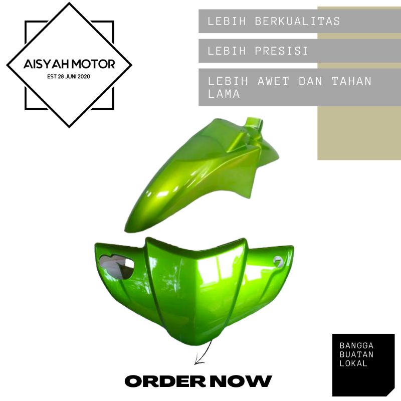 Cover Bodi Batok Depan Spakbor Depan Honda Vario 110 CW Warna Hijau