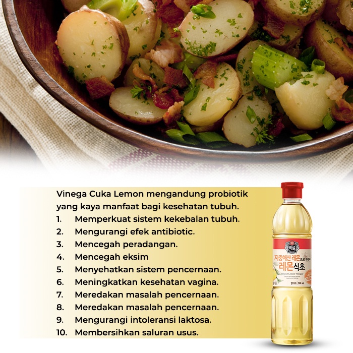 

Cj Beksul Lemon Vinegar - Bumbu Saus Cuka Lemon Korea 500Ml