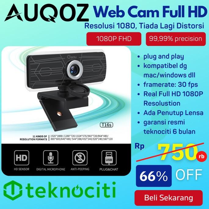 AUQOZ Full HD 1080P WebCam + Mic / FHD Web Cam for Online Meeting -WEB CAM