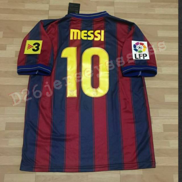 [PREMIUM] BEST PRODUCT Jersey RETRO Barcelona Home 2009 / 2010 OFFICIAL + Cetak nama + Full Patch La